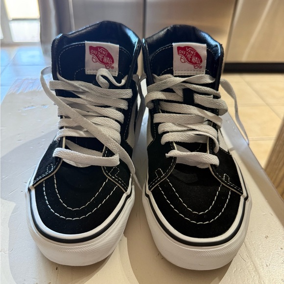 Vans Black and White High-Top Sneakers - Picture 1 of 12